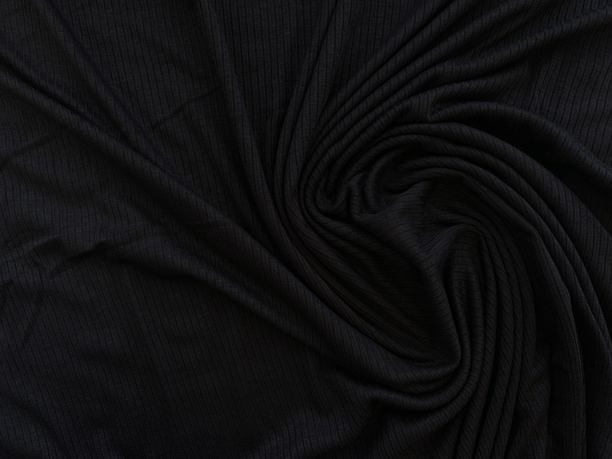 Rayon/Spandex 4x2 Rib Knit - Black - Stonemountain & Daughter Fabrics