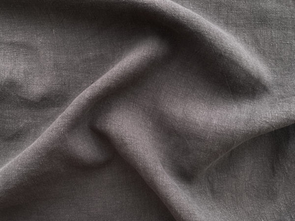 Solid Washed Linen - Charcoal - Stonemountain & Daughter Fabrics