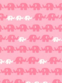 Cotton Flannel - Cozy Elephants - Pink