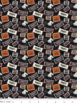 Quilting Cotton – Hershey Halloween Candy - Black