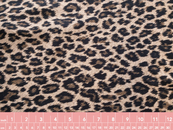 Italian Designer Deadstock - Printed Viscose Jacquard - Leopard