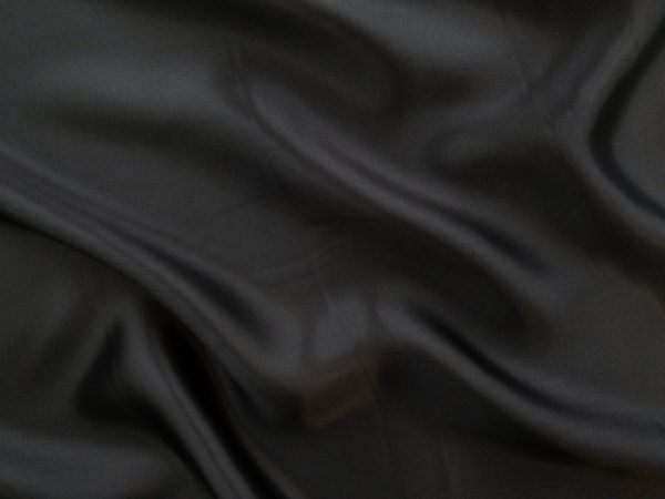 Italian Designer Deadstock - Silk Charmeuse - Black