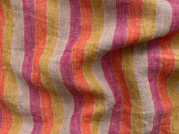Yarn Dyed Linen - Summer Stripe - Kiwi