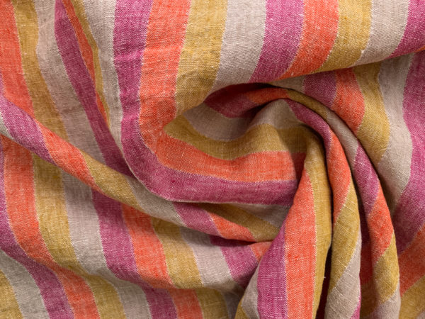 Yarn Dyed Linen - Summer Stripe - Kiwi