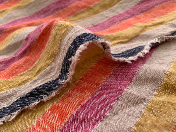 Yarn Dyed Linen - Summer Stripe - Kiwi