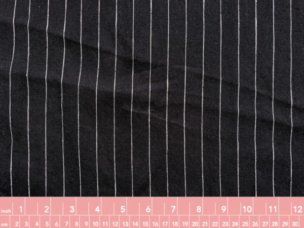 Yarn Dyed Linen - Savannah Stripe - Black