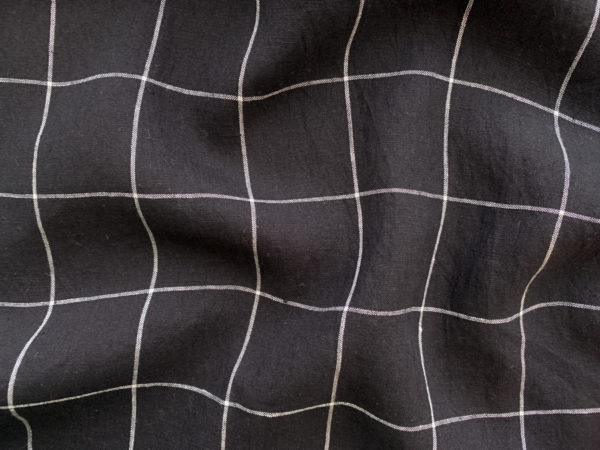Yarn Dyed Linen - Savannah Stripe - Black