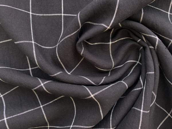 Yarn Dyed Linen - Savannah Stripe - Black