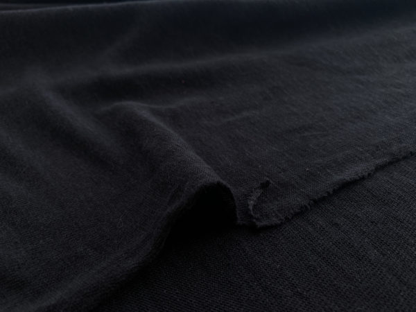 Designer Deadstock - Silk/Cotton Crinkle Charmeuse - Black