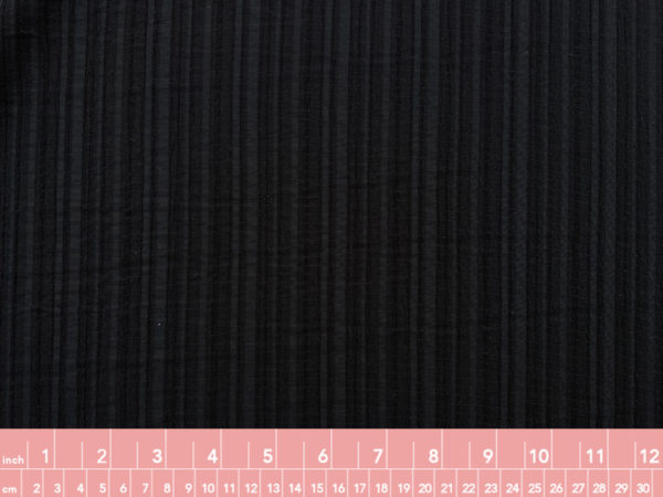 Designer Deadstock - Rayon Crinkle Gauze - Black/Grey Plaid