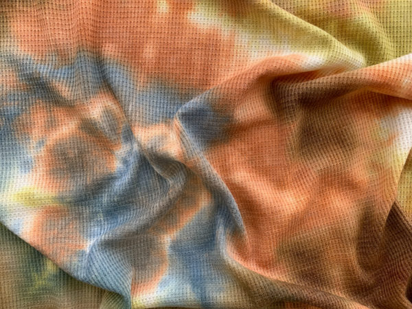 Designer Deadstock - Cotton Thermal Knit - Tie Dye