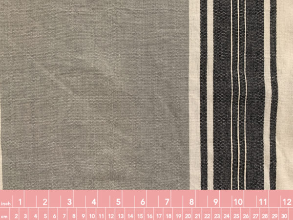 Cotton Toweling - Easy Living - Grey/Black Stripe