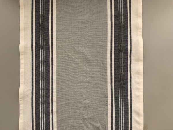 Cotton Toweling - Easy Living - Grey/Black Stripe