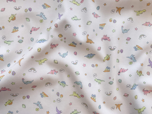 Kokka - Cotton Oxford - Pastel Dinos