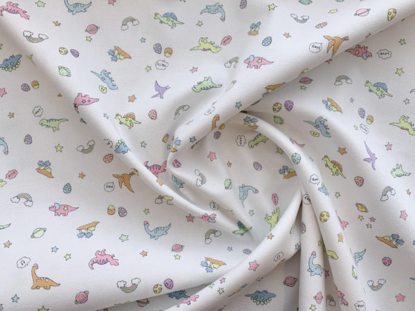 Kokka - Cotton Oxford - Pastel Dinos