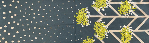 Echino - Cotton/Linen Canvas - Nabana - Grey/Green Dots