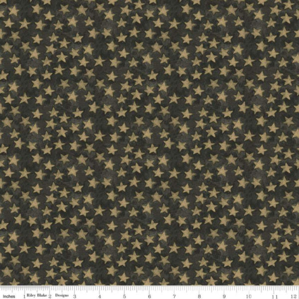 Quilting Cotton – Halloween Whimsy – Stars – Parchment