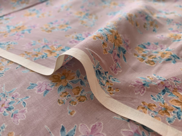 Japanese Cotton Lawn - Floral on Mauve