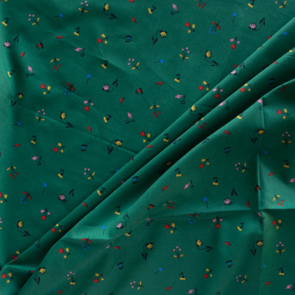 Birch – Organic Cotton Lawn – Vixen Floral – Emerald