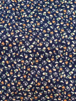 Cotton Poplin - Ditsy Tulip - Marine