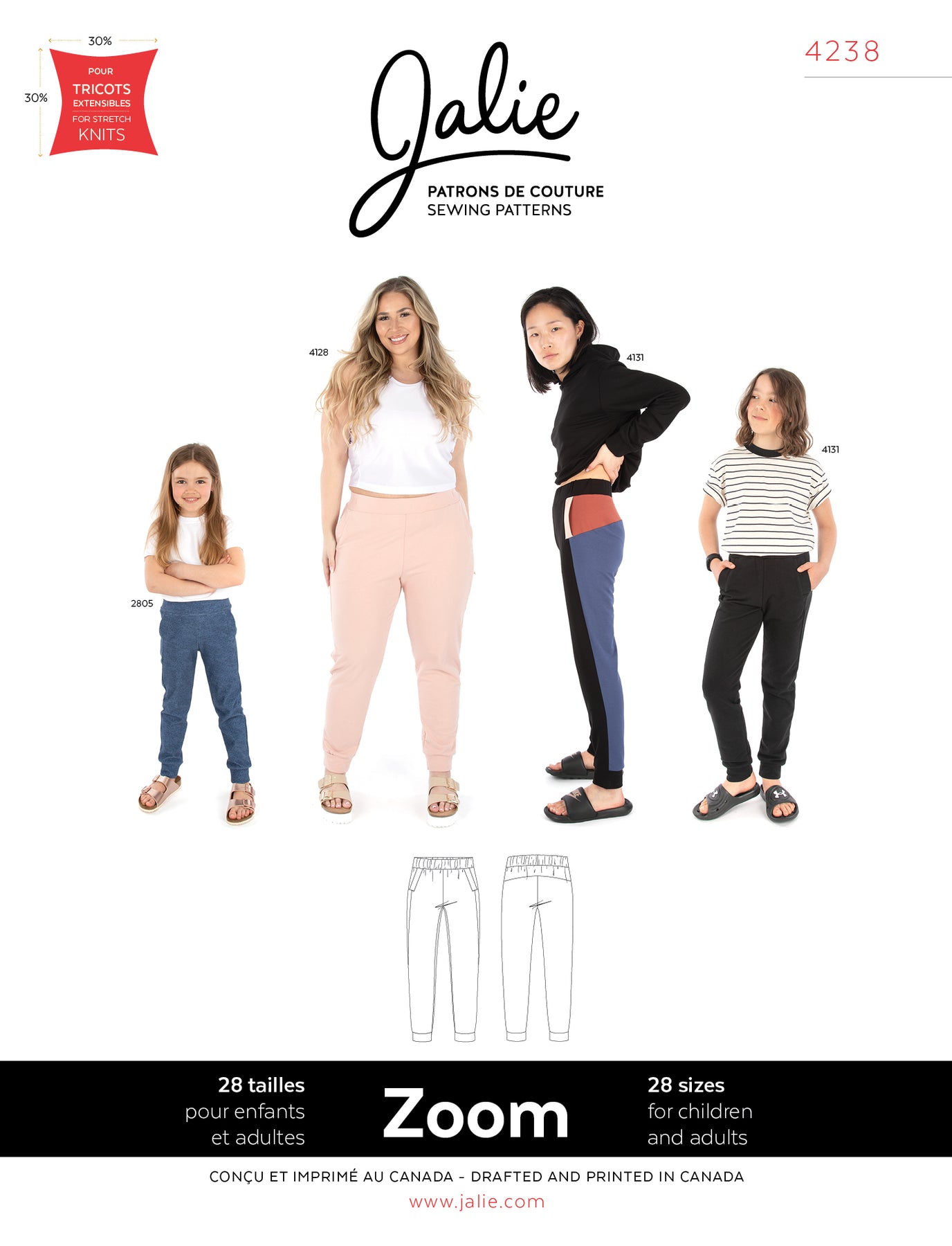 Jalie Zoom Modern Joggers #4238 - Stonemountain & Daughter Fabrics