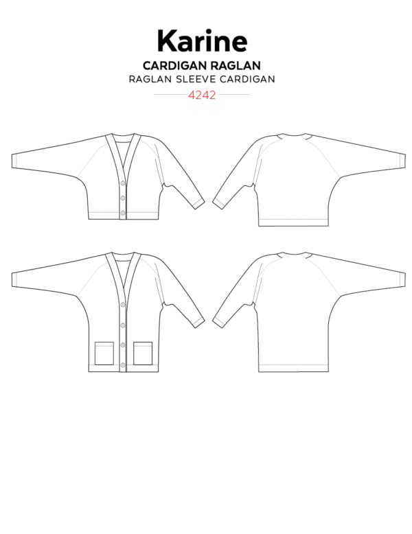 Jalie Karine Raglan Cardigan #4242