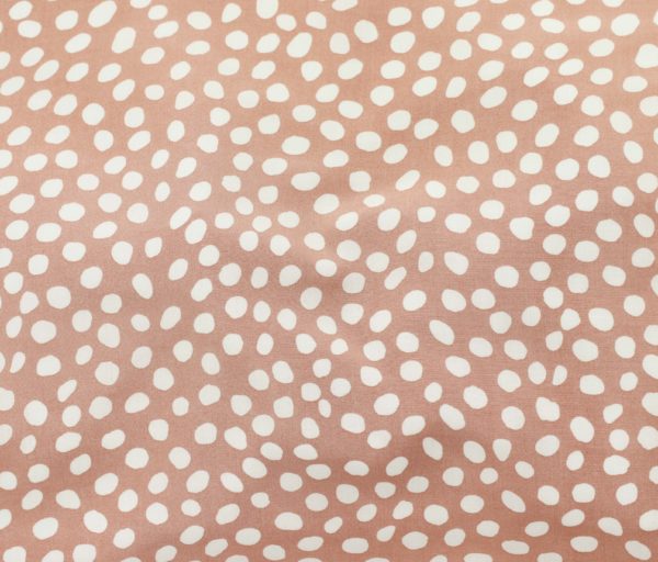 Viscose Poplin Print – Spots – Dusty Rose