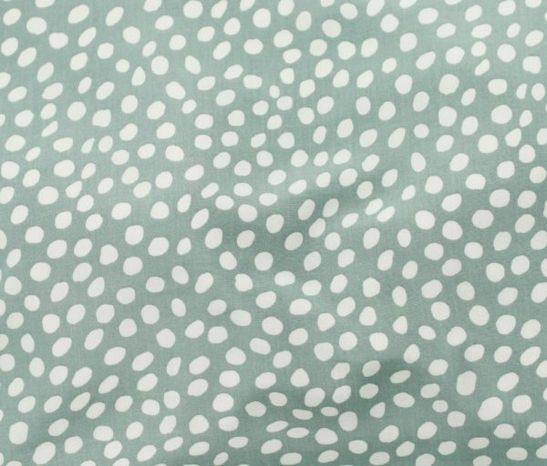 Viscose Poplin Print – Spots – Sage