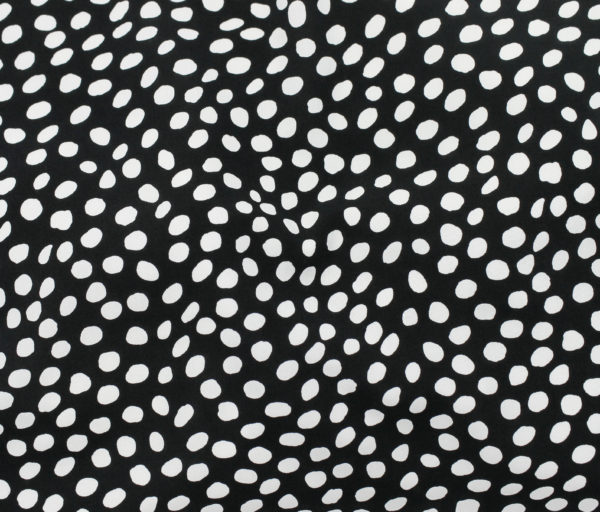 Viscose Poplin Print – Spots – Black