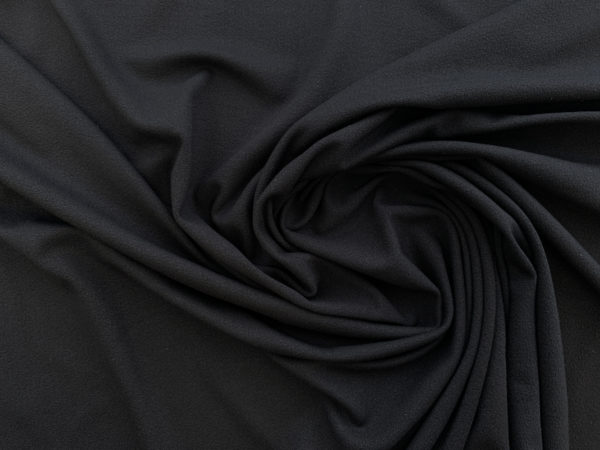 Designer Deadstock - Viscose/Spandex Crepe Jersey - Black