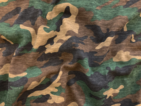 Designer Deadstock - Midweight Cotton Knit - Camouflage