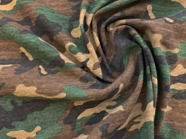 Designer Deadstock - Midweight Cotton Knit - Camouflage