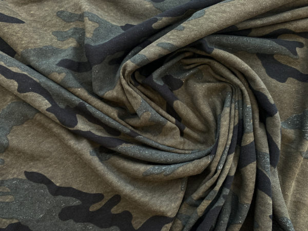 Designer Deadstock - Cotton Slub Jersey - Camouflage