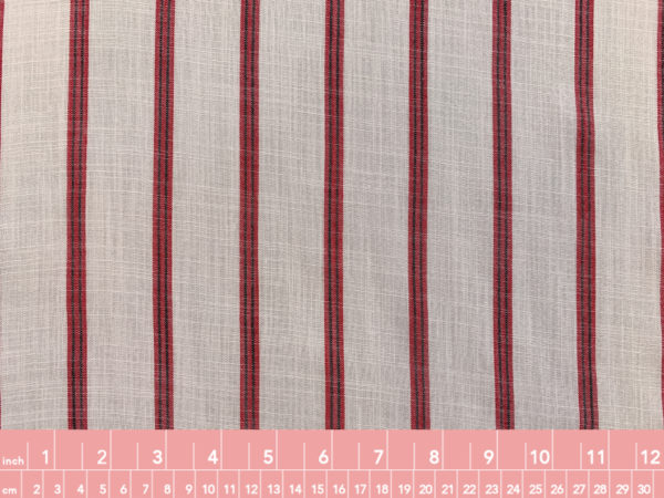 Designer Deadstock - Rayon Yarn Dye - Red Stripe