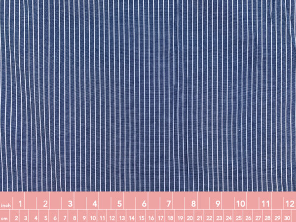 Designer Deadstock - Cotton Chambray Yarn Dyed - Blue Stripe