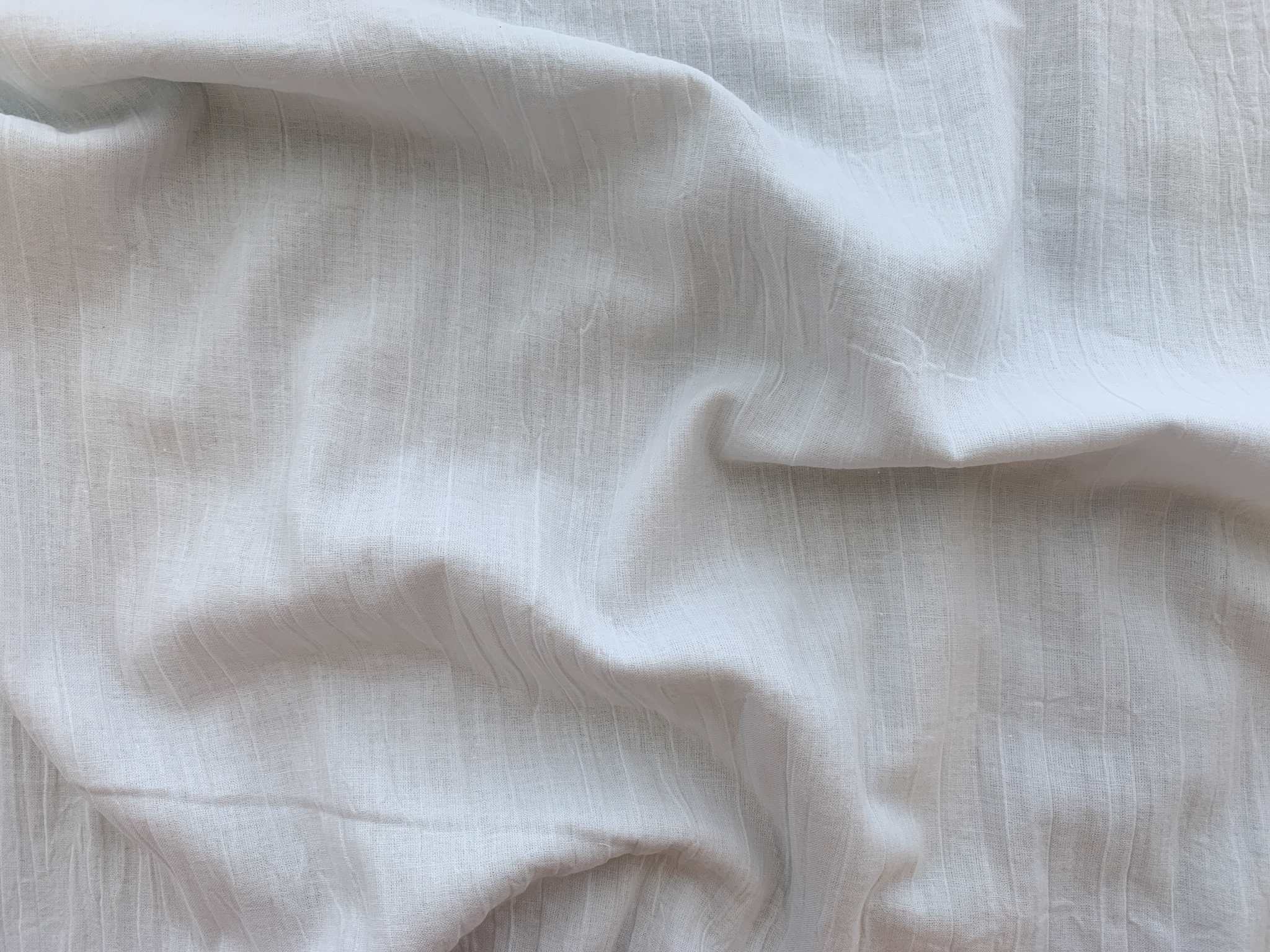 Designer Deadstock Cotton Crinkle Gauze Ice Blue Stonemountain