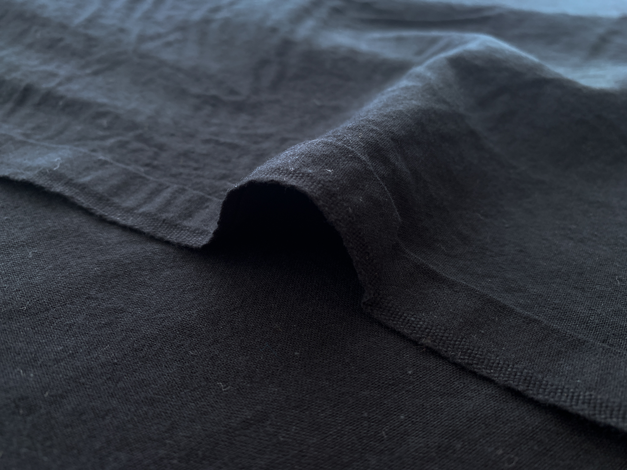 Japanese Yarn Dyed Cotton Momen Black Stonemountain & Daughter