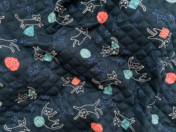 Japanese Quilted Cotton Sheeting - Dragonfly Checkerboard