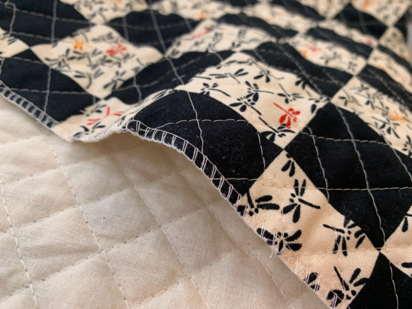 Japanese Quilted Cotton Sheeting - Dragonfly Checkerboard