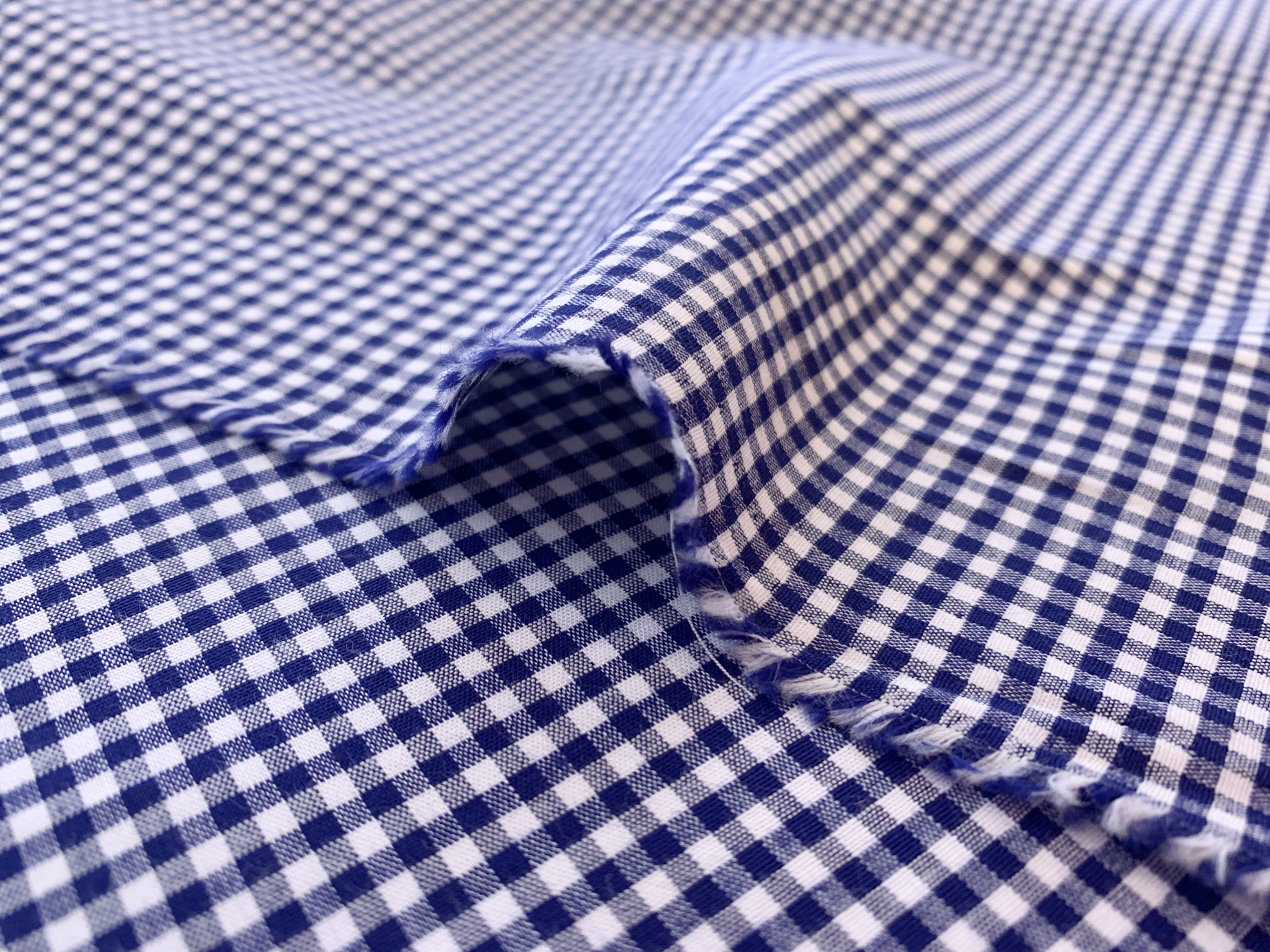 Designer Deadstock - Cotton Shirting - Navy Plaid - Stonemountain ...