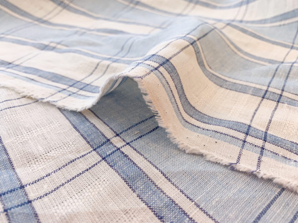 Designer Deadstock - Yarn Dyed Linen - Buttercup Plaid