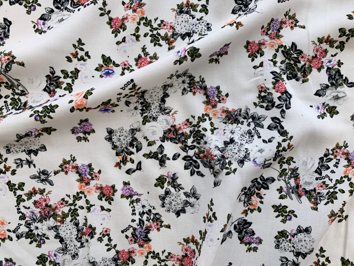 Designer Deadstock - Rayon Challis - Rag & Bone Floral - Stonemountain ...