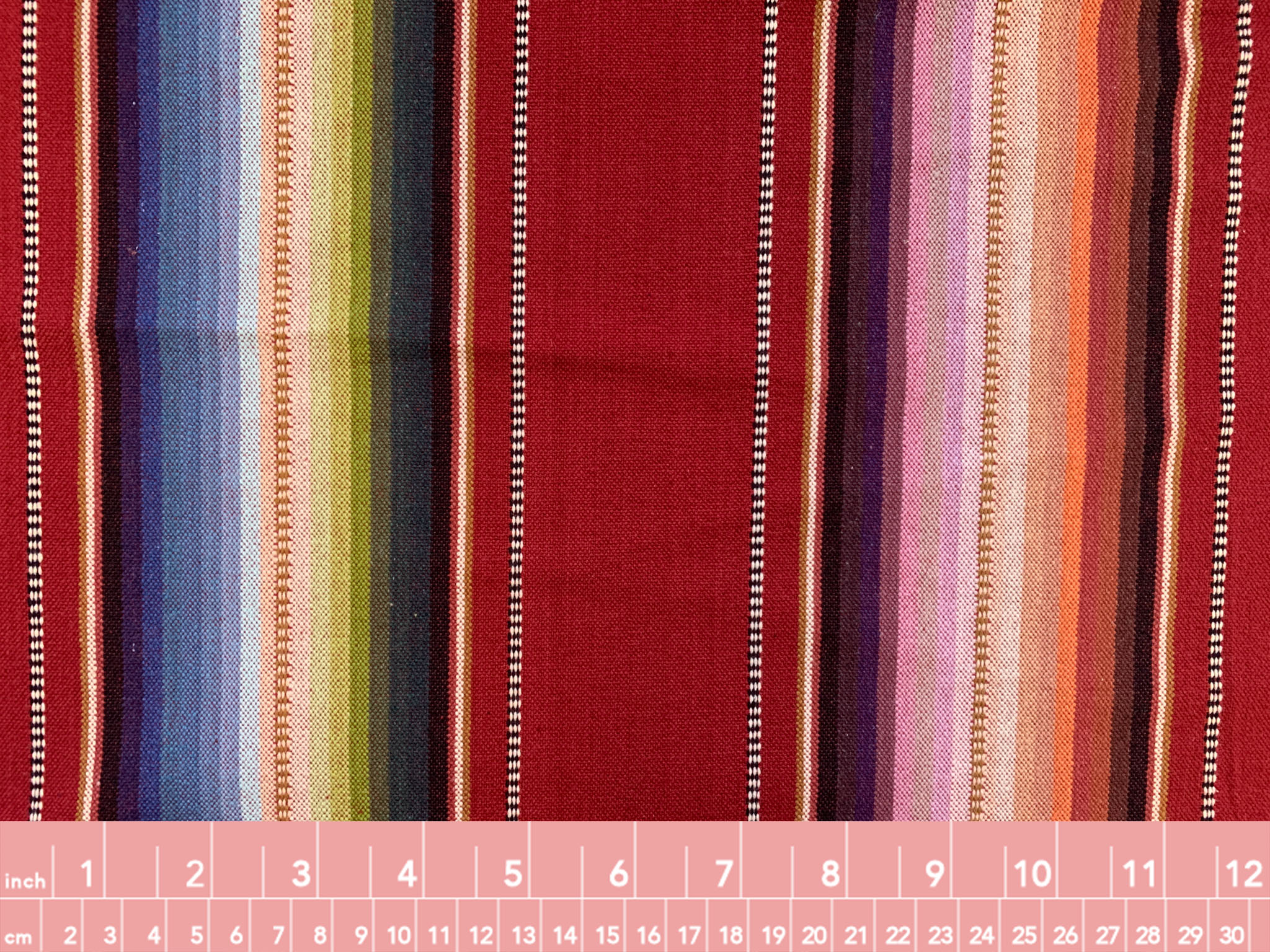 Heavyweight Yarn Dyed Cotton Stripe Maroon Stonemountain & Daughter