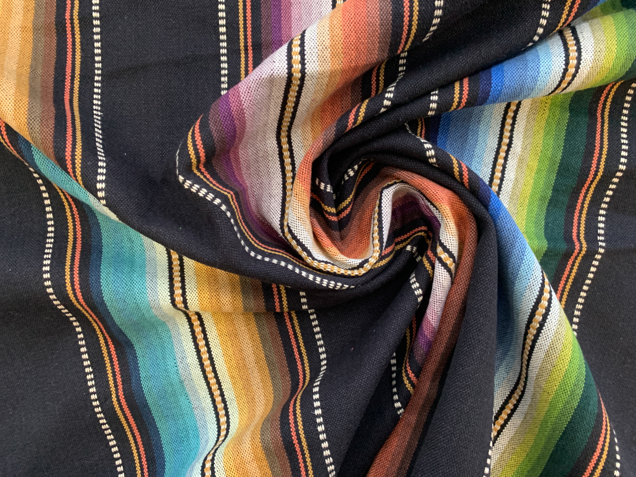 Heavyweight Yarn Dyed Cotton Stripe Black Stonemountain & Daughter