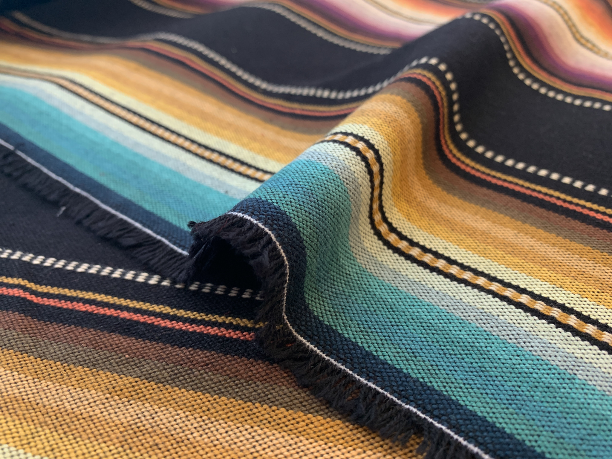 Heavyweight Yarn Dyed Cotton Stripe Black Stonemountain & Daughter