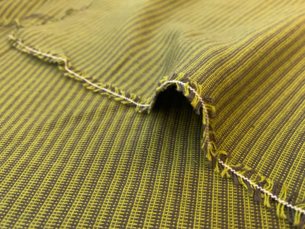 Handwoven Cotton Stripe - Pickle - Stonemountain & Daughter Fabrics