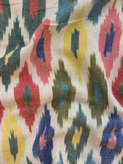 Handwoven Cotton Ikat - Diamond Plaid - Red