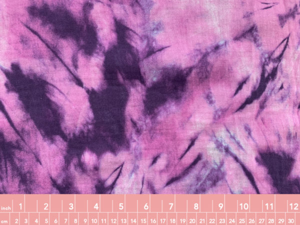 Designer Deadstock - Cotton Double Gauze - Purple Tie Dye