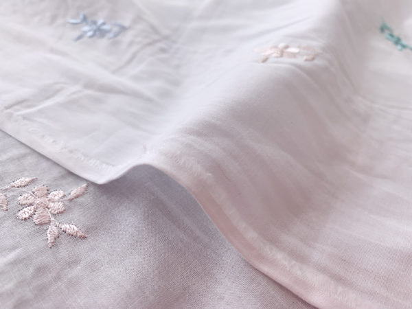 Designer Deadstock – Embroidered Cotton - White/Pastel Floral