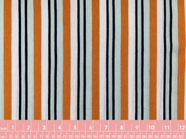 Designer Deadstock - Rayon Crepe - Summertime Stripe